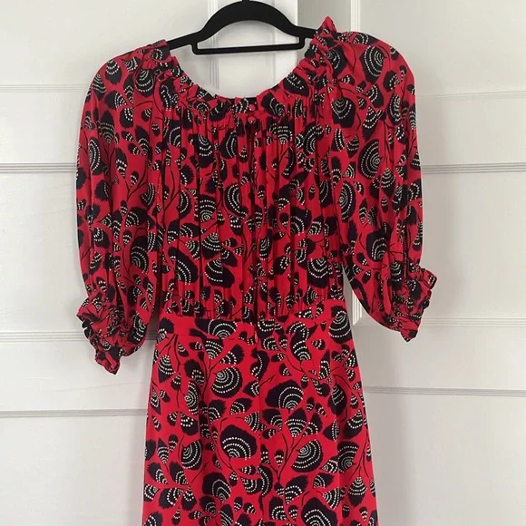 Saloni Midi Dress Size 2 - Picture 4 of 5